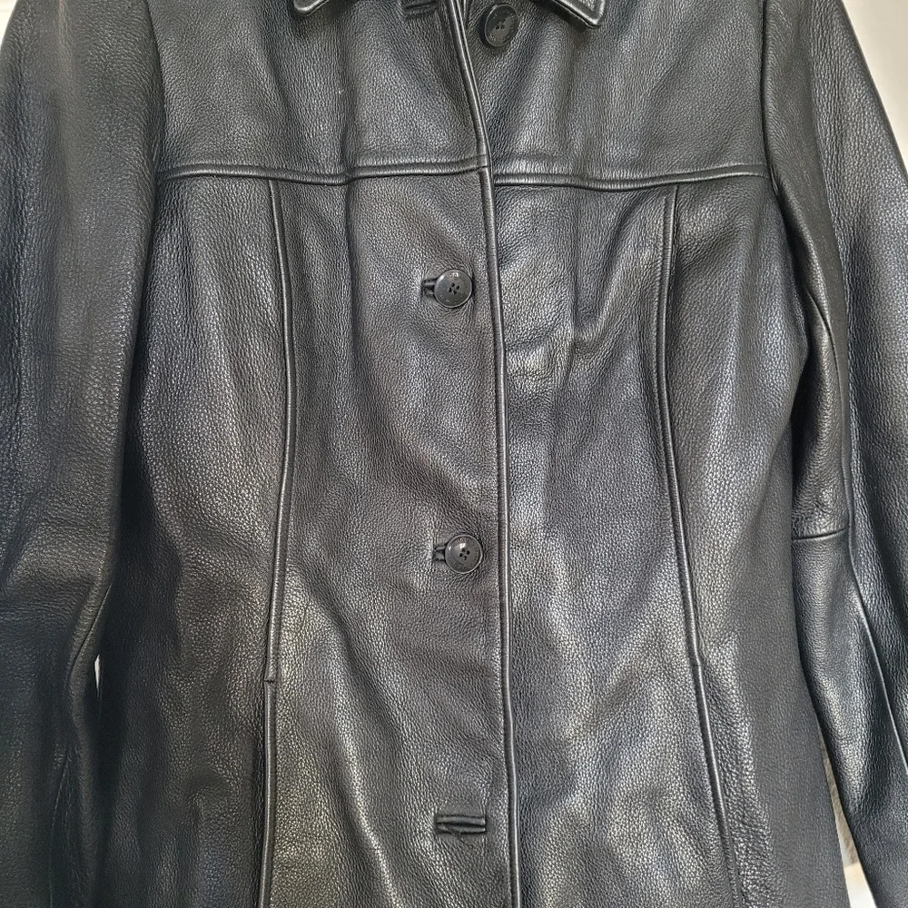 Wilsons leather black jacket Thinsulate Liner - Men’s Medium 4 buttons - Picture 12 of 12